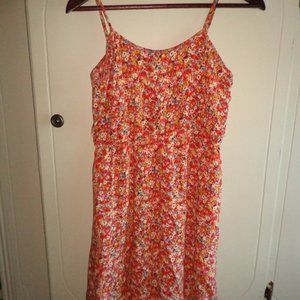 PIKO 1988 Sundress Mini Adjustable Spaghetti Straps M Floral Multi Colored